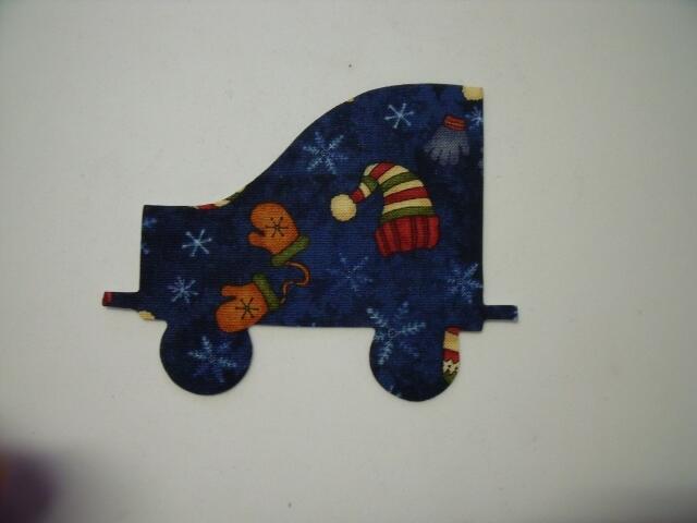 Christmas Train Coal Car Laser Cut Appliques