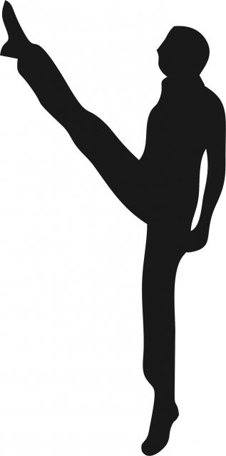 Irish Male Dancer High Kick Silhouette Laser Cut Appliques (Size: with FUSIBLE - 9"H, Direction: facing left)