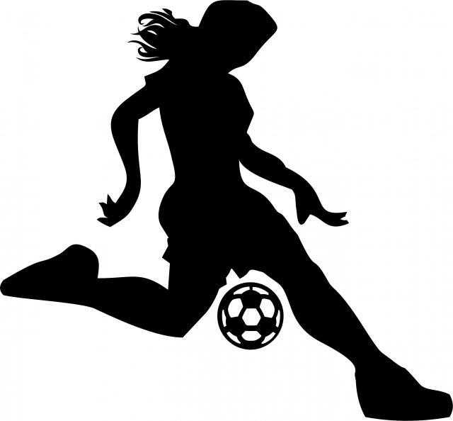 Female Soccer Runner Laser Cut Appliques