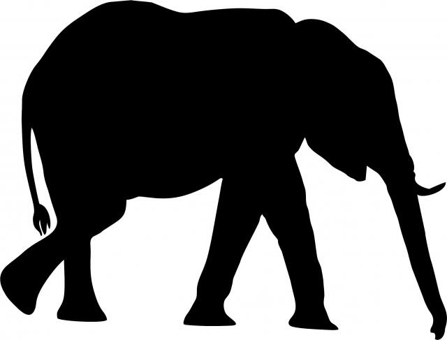 Elephant Silhouette Laser Cut Appliques