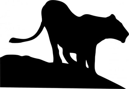 Lion Crouching Silhouette Laser Cut Appliques