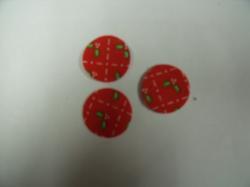 Christmas Holly Berries  Set of 3 Die Cut Appliques