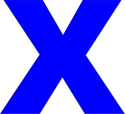 Letter - “X” Capital Laser Cut Appliques