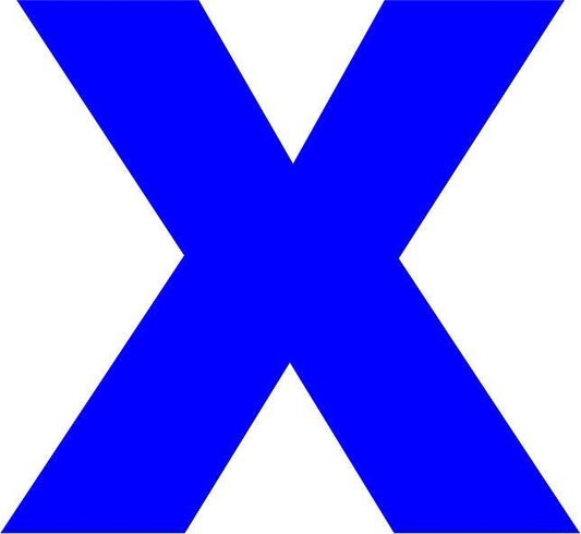 Letter - “X” Capital Laser Cut Appliques