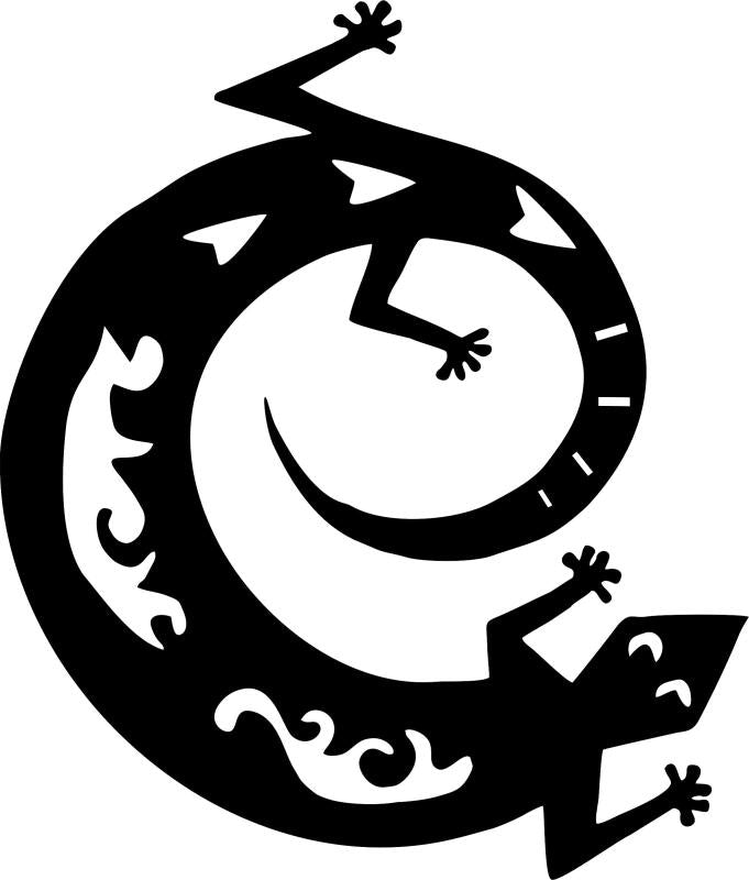 Gecko Symbol Laser Cut Appliques
