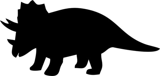 Triceratops Silhouette Laser Cut Appliques
