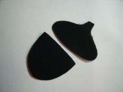 Acorn Laser Cut Appliques Set of 2 (Size: with FUSIBLE - 2.5"W, Color: Black )