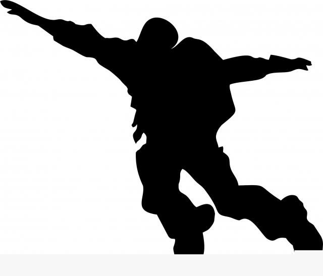 Paratrooper Silhouettes Laser Cut Appliques