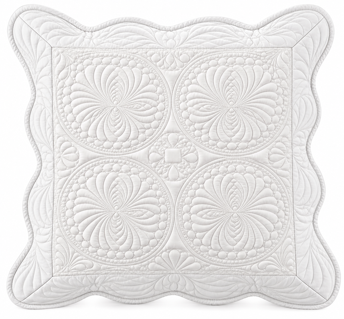 Heirloom Quilted Pillow Shams White