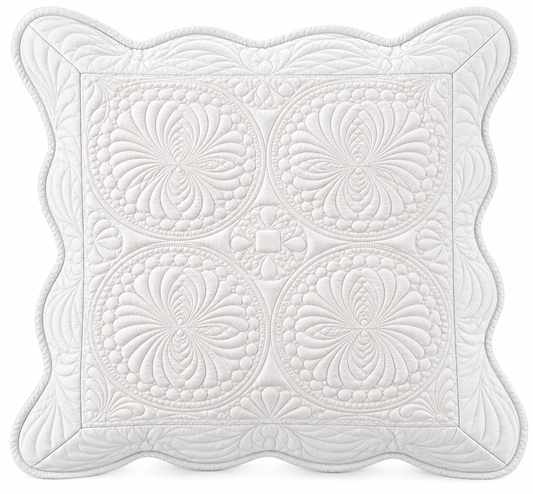 Heirloom Quilted Pillow Shams White
