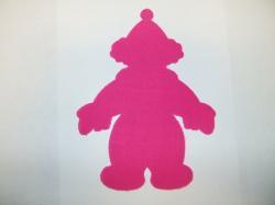 Clown Laser Cut Appliques (Size: 4"H, Color: Hot Pink  )