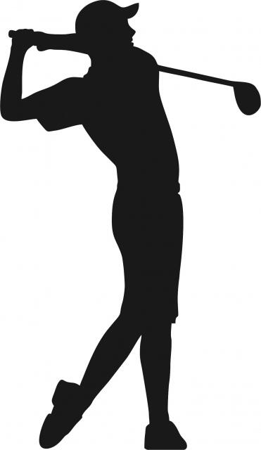 Golfer Silhouette Laser Cut Appliques (Size: 8"H, Direction: facing right)