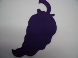 Chili Pepper Laser Cut Appliques (Size: 4"H, Color: Purple  , Direction: Facing left)