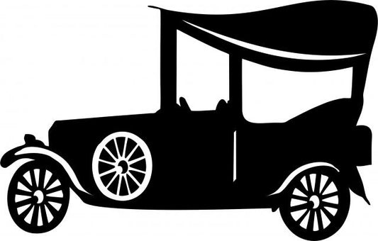 Antique Vintage Ford Classic Silhouette Laser Cut Appliques (Size: 9"W, Direction: facing left)