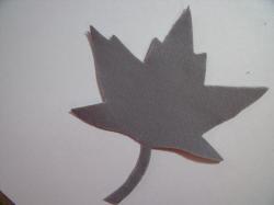 Maple Leaf Laser Cut Appliques (Size: 6"H, Color: Gray  )