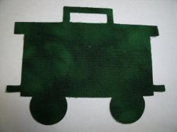 Christmas Train Caboose Laser Cut Appliques (Size: 6"H, Color: Evergreen)