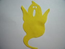 Ghost Laser Cut Appliques (Size: 6"H, Color: Yellow)