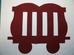 Zoo Car Giant Laser Cut Applique (Size: 8.75"W, Color: Brown)