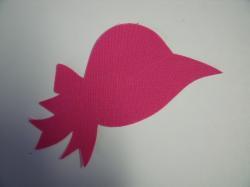 Hat / Sunbonnet Laser Cut Appliques (Size: 6"W, Color: Hot Pink  , Direction: Facing right)