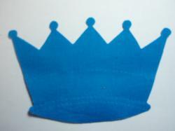 Crown Laser Cut Appliques (Size: 4"W, Color: Blue  )