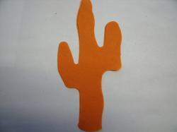 Cactus Laser Cut Appliques (Size: 5"H, Color: Orange  )