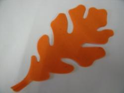Oak Leaf Large Laser Cut Appliques (Size: 5"H, Color: Orange )