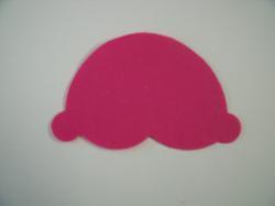 Ice Cream Scoop Laser Cut Appliques (Size: 5"W, Color: Hot Pink )