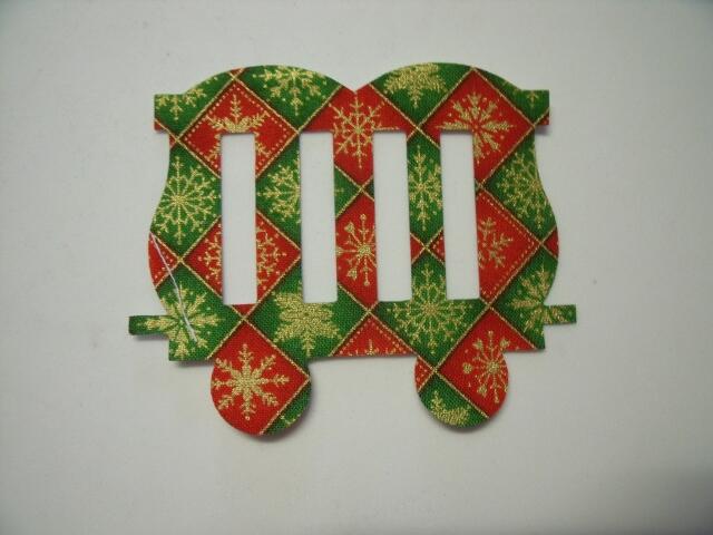 Christmas Train Zoo Car Laser Cut Appliques (Size: 5"H, Color: Red & Green Metallic Snowflakes)