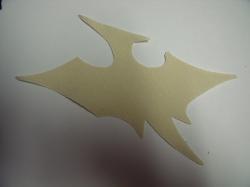 Dinosaur - Pterodactyl Laser Cut Appliques (Size: 5"W, Color: Tan/Beige , Direction: Facing left)