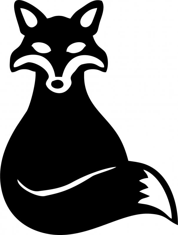 Fox Silhouette Laser Cut Applique (Size: 10"W)