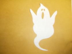 Ghost Laser Cut Appliques (Size: 4"H, Color: White )