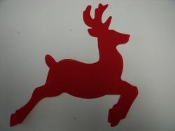 Reindeer Laser Cut Appliques (Size: 5"H, Color: Red , Direction: Facing left)