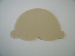 Ice Cream Scoop Laser Cut Appliques (Size: 5"W, Color: Tan/Beige )