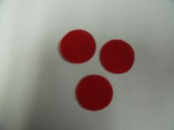 Christmas Holly Berries  Set of 3 Die Cut Appliques (Size: with FUSIBLE - 1", Color: Red  )