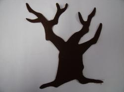 Tree no Leaves Laser Cut Appliques (Size: 4"H, Color: Brown )