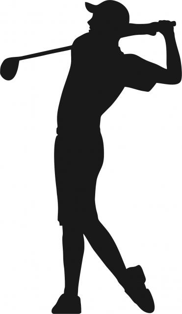 Golfer Silhouette Laser Cut Appliques (Size: 10"H, Direction: facing left)