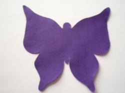 Butterfly Laser Cut Appliques (Size: 4"W, Color: Purple )