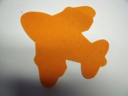 Airplane Laser Cut Appliques (Size: 5"W, Color: Orange )