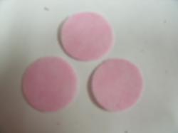 Christmas Holly Berries  Set of 3 Die Cut Appliques (Size: 3/4", Color: Tonal - Pastel Pink  )