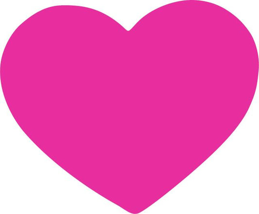 Heart Laser  Cut Appliques (Size: 5"W, Color: Hot Pink)