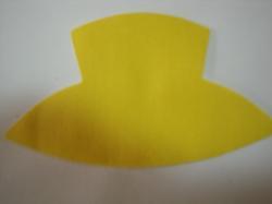 Hat Laser Cut Appliques (Size: with FUSIBLE - 5"W, Color: Yellow)