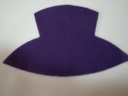 Hat Laser Cut Appliques (Size: 4"W, Color: Purple)