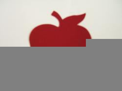 Christmas Apple Laser Cut Appliques (Size: 4"H, Color: Red )