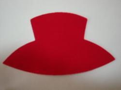 Hat Laser Cut Appliques (Size: with FUSIBLE - 5"W, Color: Red)