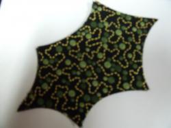Christmas Holly Laser Cut Appliques (Size: 4"H, Color: Black Baubles & Beads)