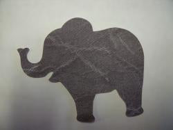 Elephant Laser Cut Appliques (Size: 5"W, Color: Print - Elephant Skin, Directon: Facing right)