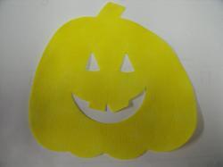 Jack O' Lantern Laser Cut Appliques (Size: 5"W, Color: Tonal - Yellow)
