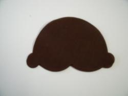 Ice Cream Scoop Laser Cut Appliques (Size: With FUSIBLE- 4"W, Color: Brown )