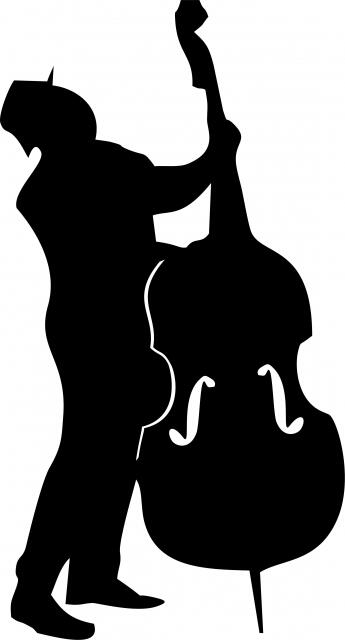 Bass Player Laser Cut Appliques (Direction: facing right, Size: 15"H)