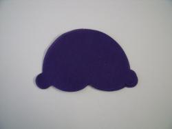 Ice Cream Scoop Laser Cut Appliques (Size: With FUSIBLE- 6"W, Color: Purple )